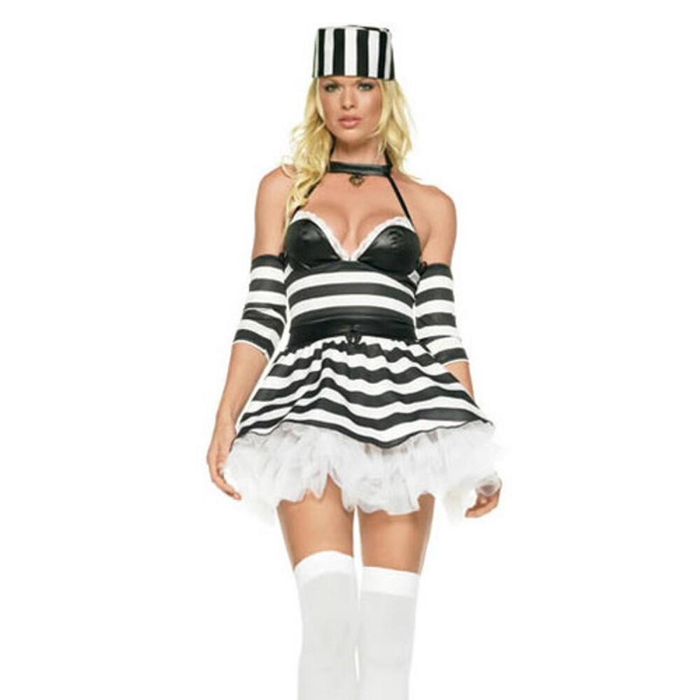 Leg Avenue 3 PC Sexy Jailbait Costume Y2K NEW MED